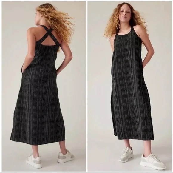 knee length dresses for ladies Eliza Striped Maxi Dress  Teal Poppy